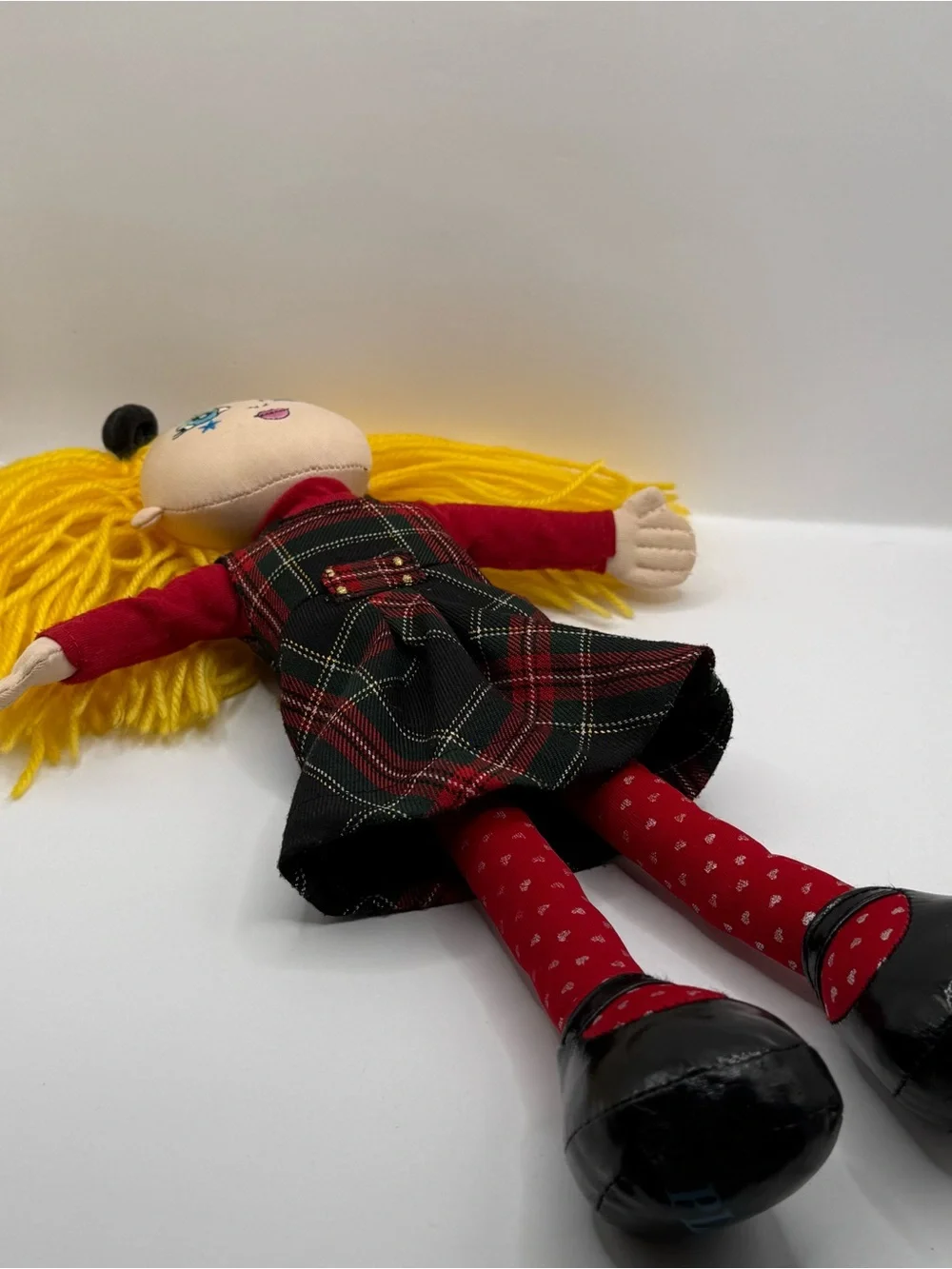 The Children’s Place Strawberry Blonde Sort Plush Doll Place Pals Plaid Dress